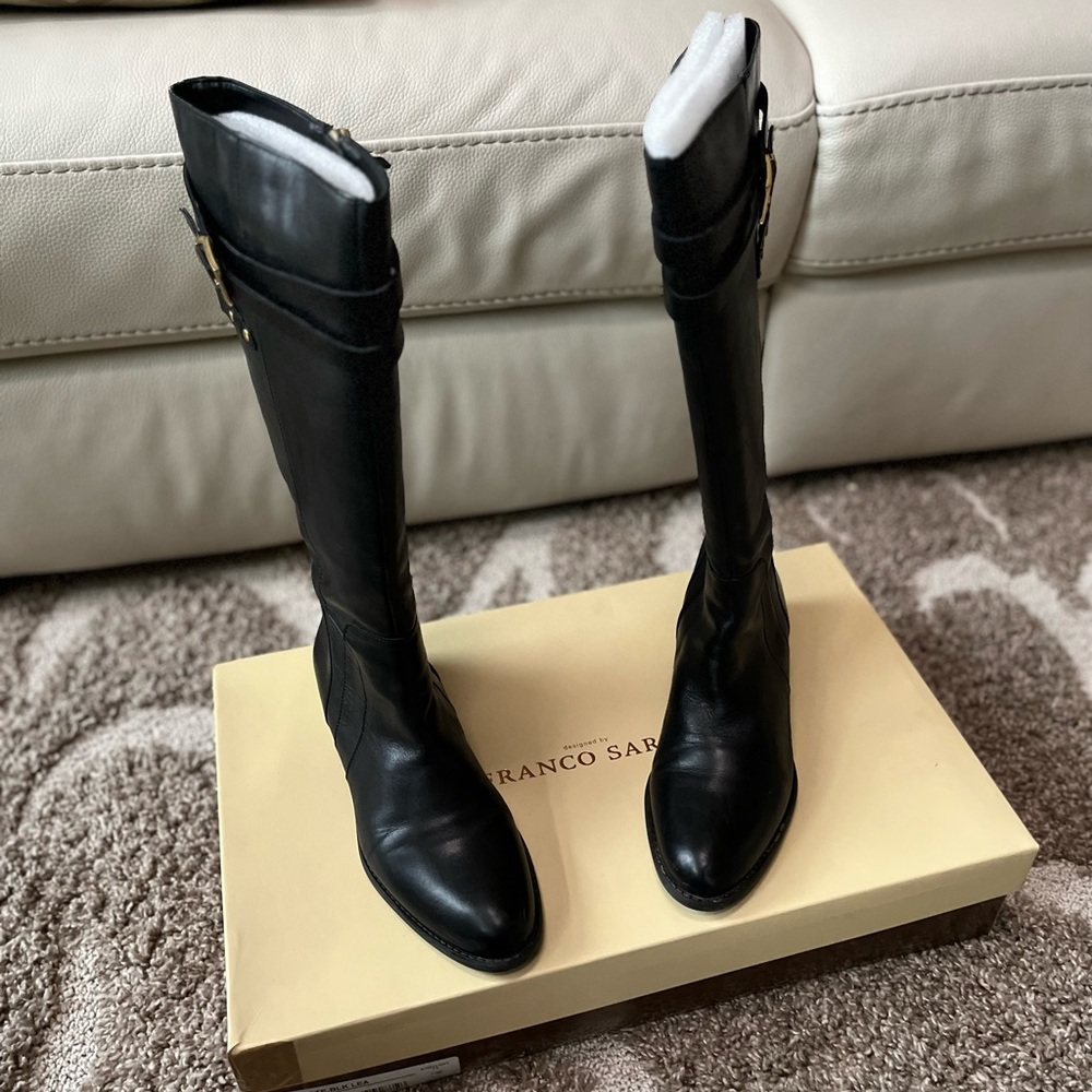 Woman’s Franco Sarto Black Celeste Women’s Boots. Size 9.5, Slightly Worn